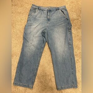 American Eagle Outfitters Light Blue Wide Leg Jeans